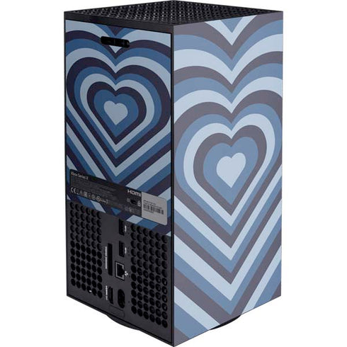 Blue Heart Pattern XBox Series X Digital Edition Console Skin